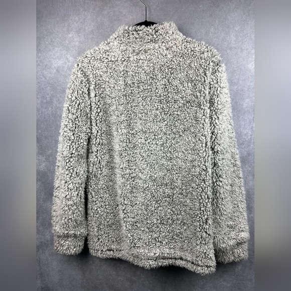 WEATHERPROOF Fleece Pullover with 1/4 Zip Neckline Cotton Gray Size M - Picture 11 of 15